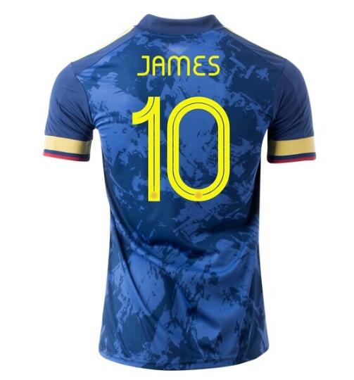 James Rodriguez #10 2020 Colombia Away Kit Soccer Jersey